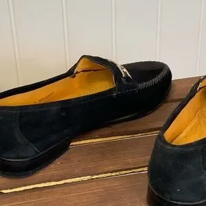 Mezlan | Shoes | Mezlan Mens Black Suede Loafers Silver  display picture 3